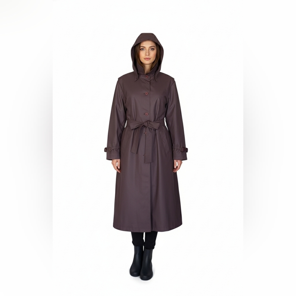 London Fog Y2k Mauve Trenche Coat Trina Model .